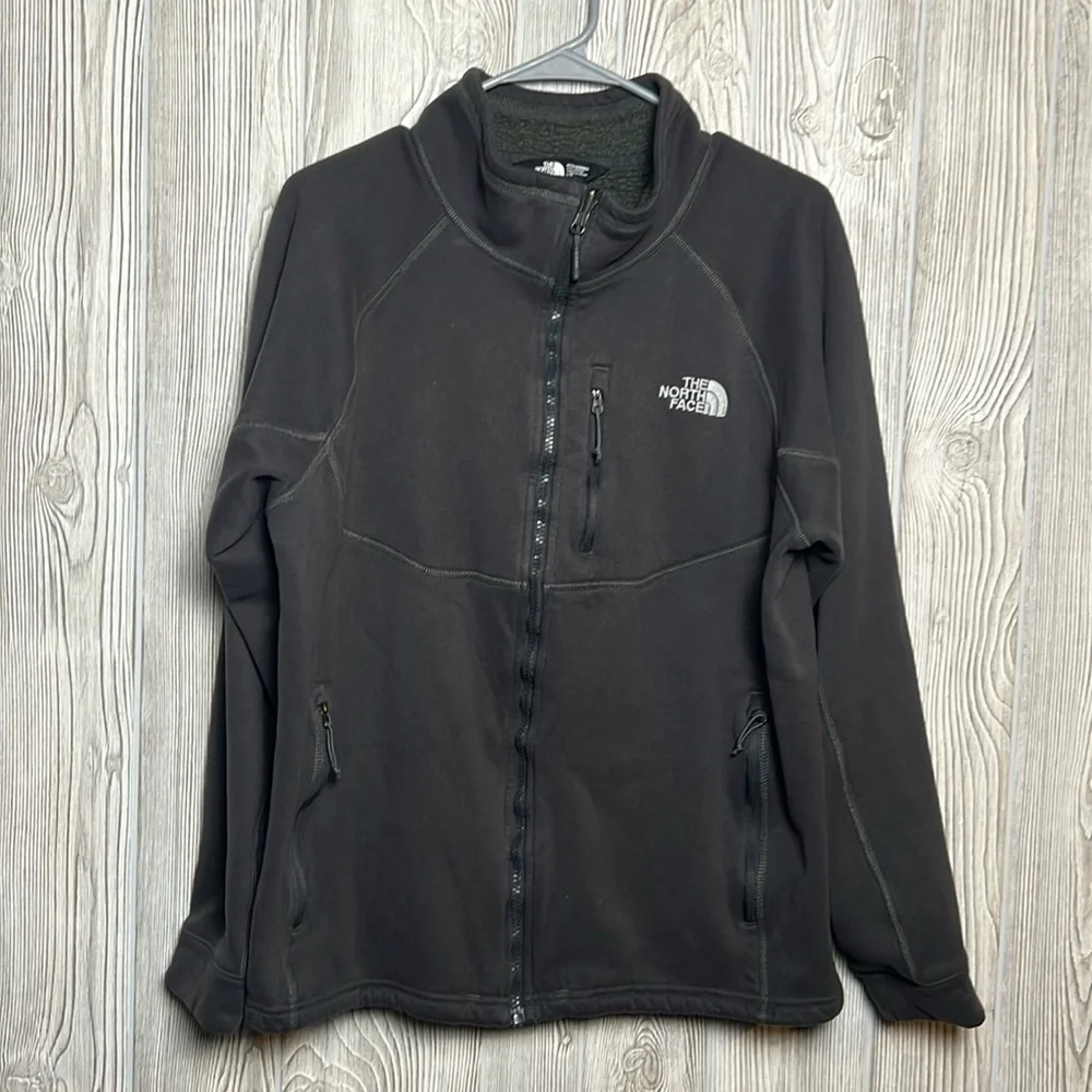 The North Face Men's Large Gray Sweatshirt Fleece Full Zip Jacket